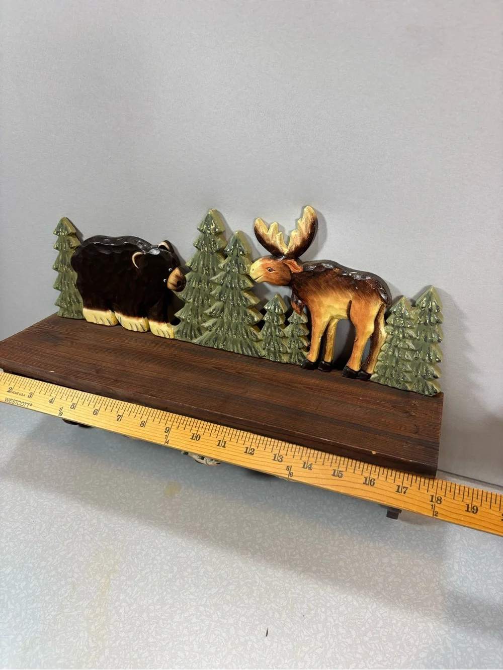 Home Interiors Woodland Wall Shelf with Hooks